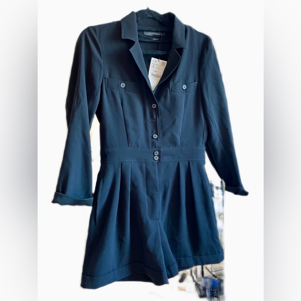 NWT ZARA black romper Small - Picture 2 of 5